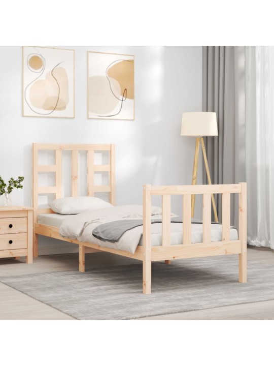 Rám postele s čelem Small Single masivní dřevo