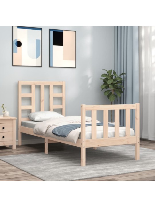 Rám postele s čelem Small Single masivní dřevo