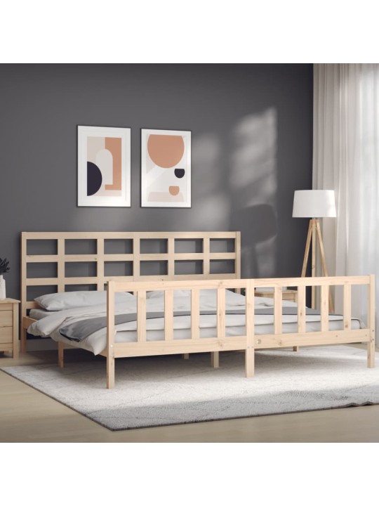 Rám postele s čelem 180 x 200 cm masivní dřevo
