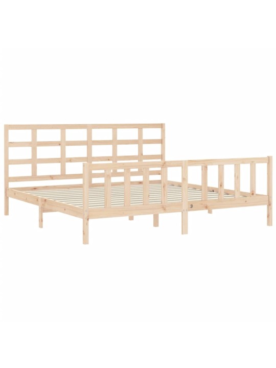 Rám postele s čelem 180 x 200 cm masivní dřevo