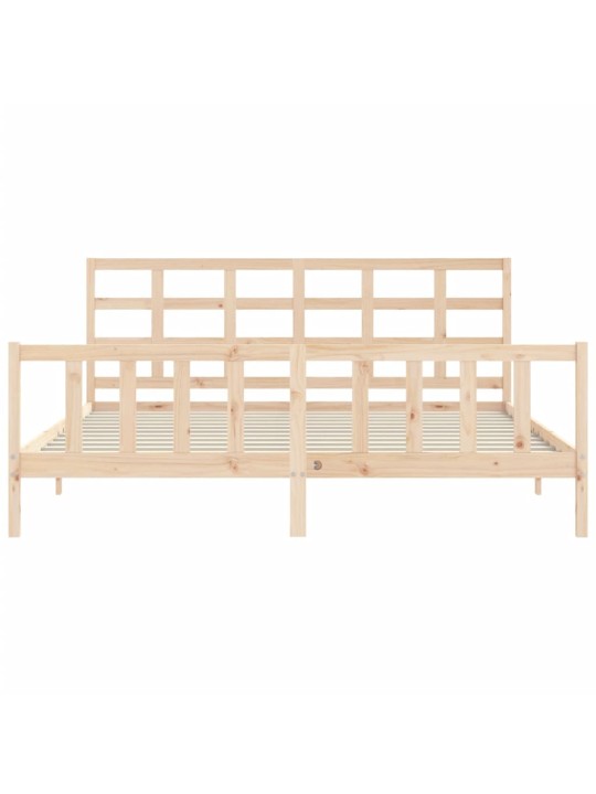 Rám postele s čelem 180 x 200 cm masivní dřevo