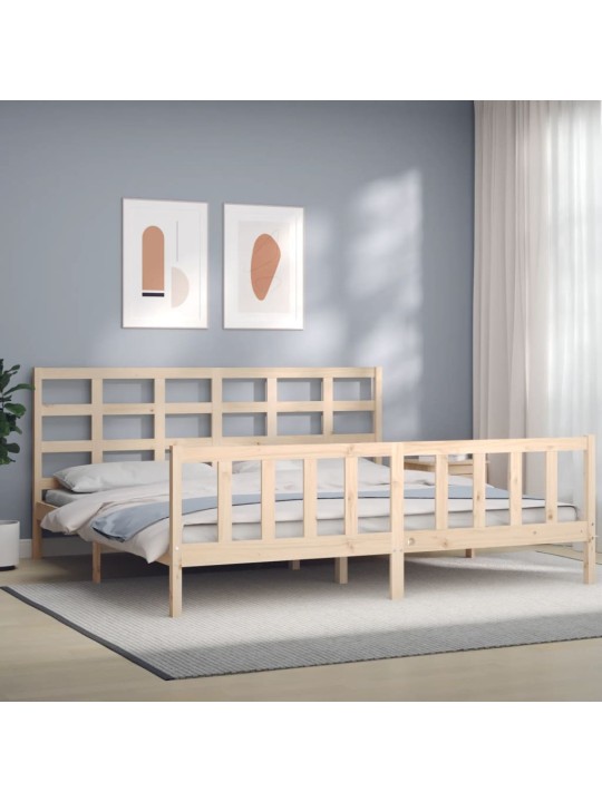 Rám postele s čelem 180 x 200 cm masivní dřevo