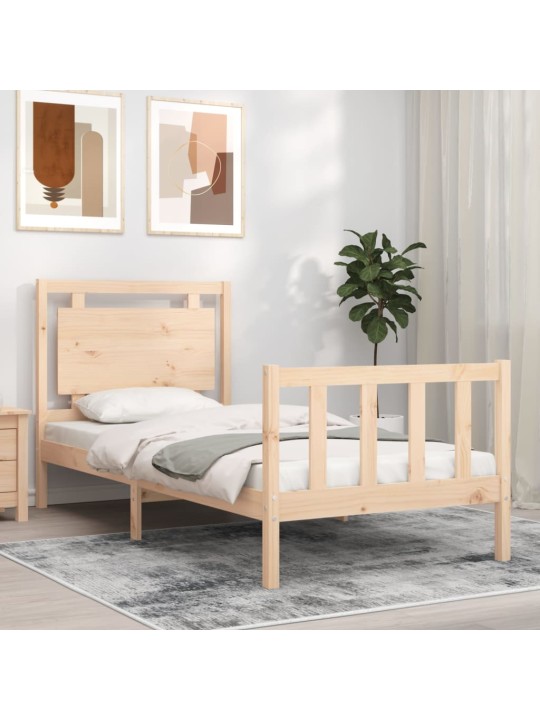 Rám postele s čelem Small Single masivní dřevo