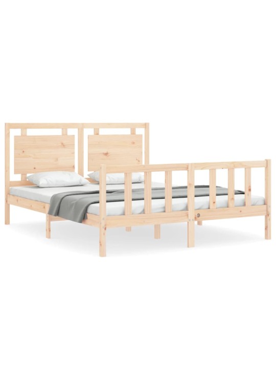 Rám postele s čelem King Size masivní dřevo
