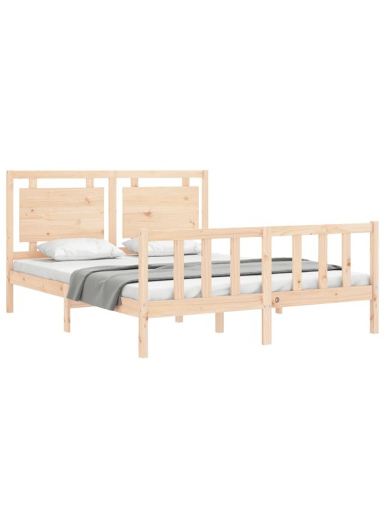 Rám postele s čelem King Size masivní dřevo