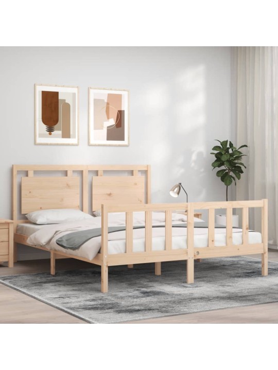 Rám postele s čelem King Size masivní dřevo