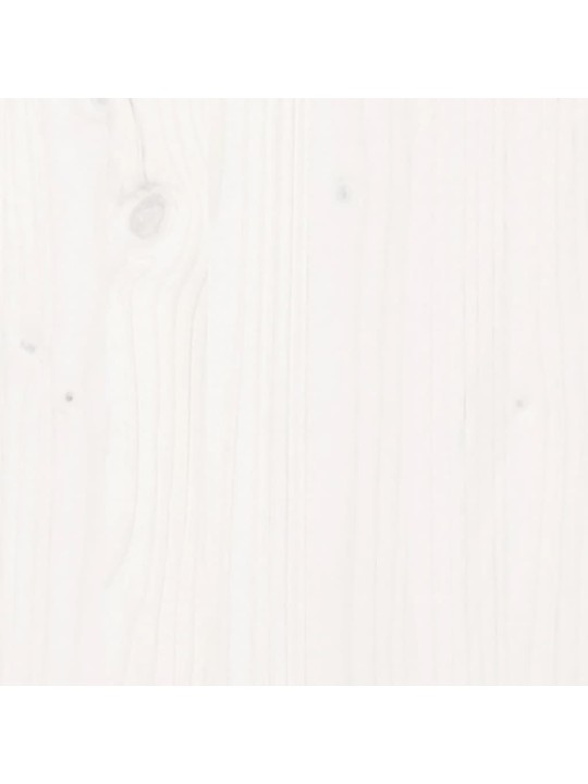 Rám postele s čelem bílý 180 x 200 cm masivní dřevo