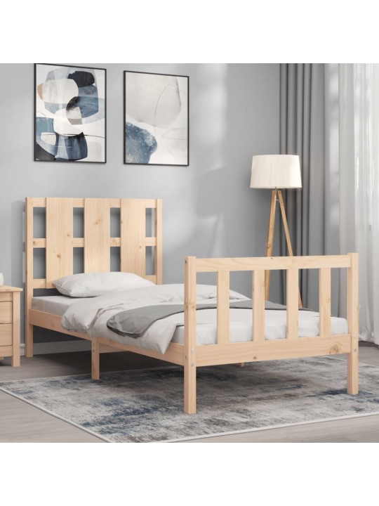 Rám postele s čelem Small Single masivní dřevo