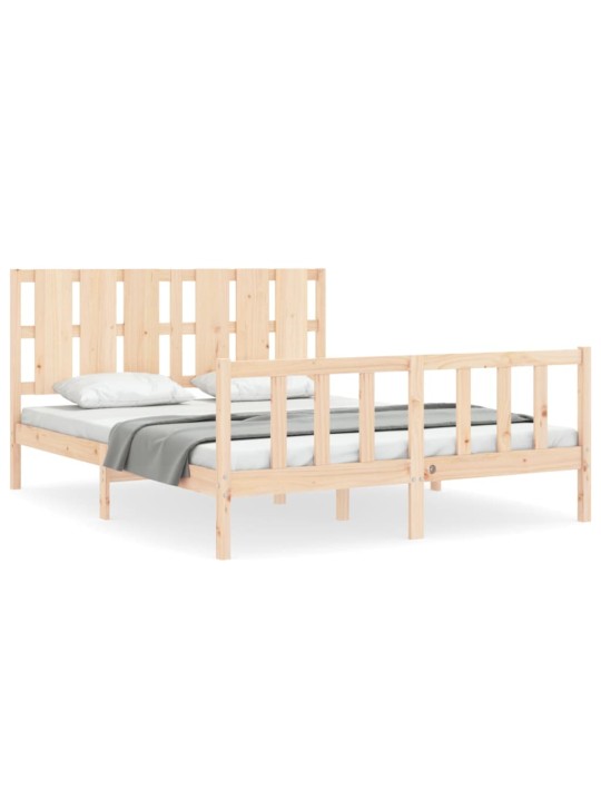 Rám postele s čelem King Size masivní dřevo
