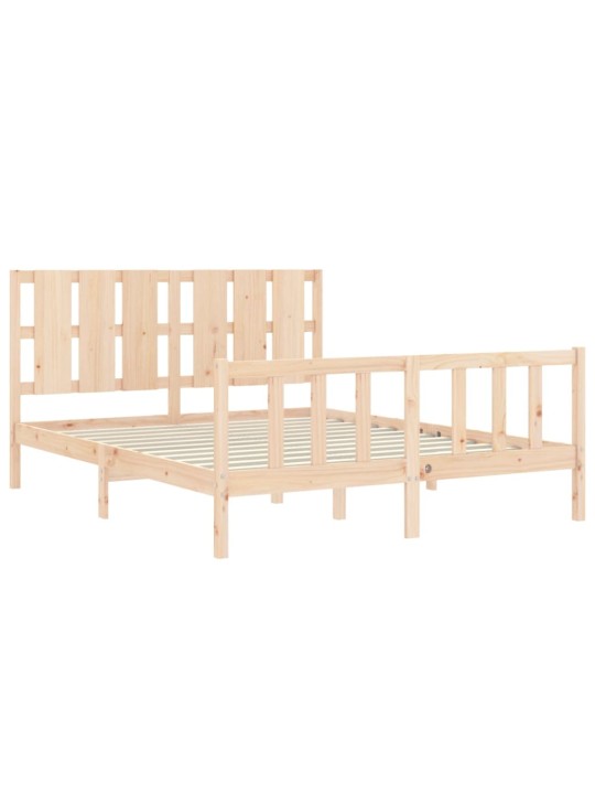 Rám postele s čelem King Size masivní dřevo