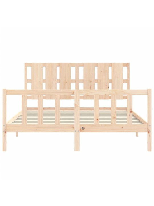 Rám postele s čelem King Size masivní dřevo