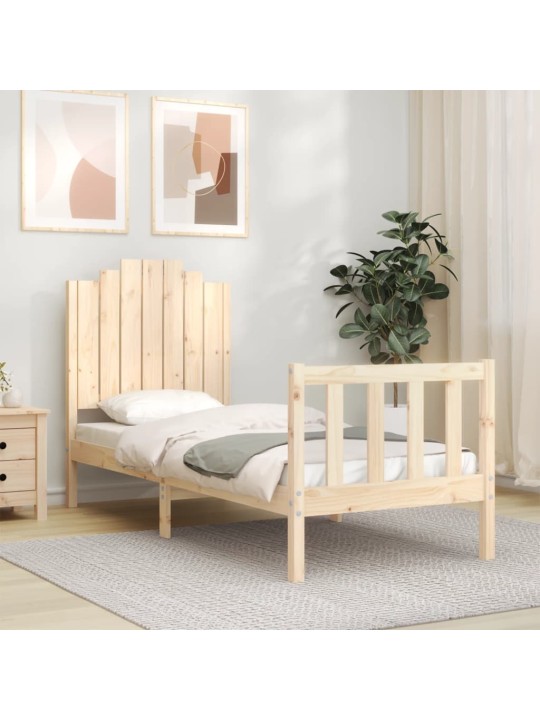 Rám postele s čelem Small Single masivní dřevo