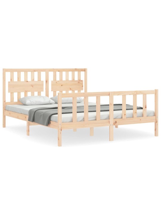 Rám postele s čelem King Size masivní dřevo