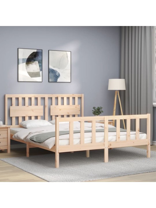 Rám postele s čelem King Size masivní dřevo