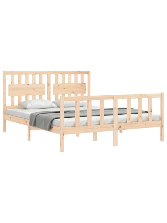 Rám postele s čelem King Size masivní dřevo