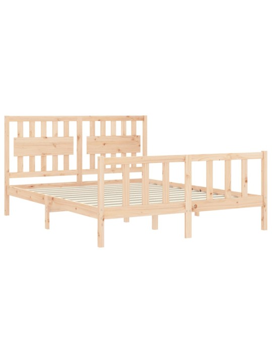 Rám postele s čelem King Size masivní dřevo