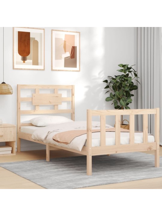 Rám postele s čelem Small Single masivní dřevo