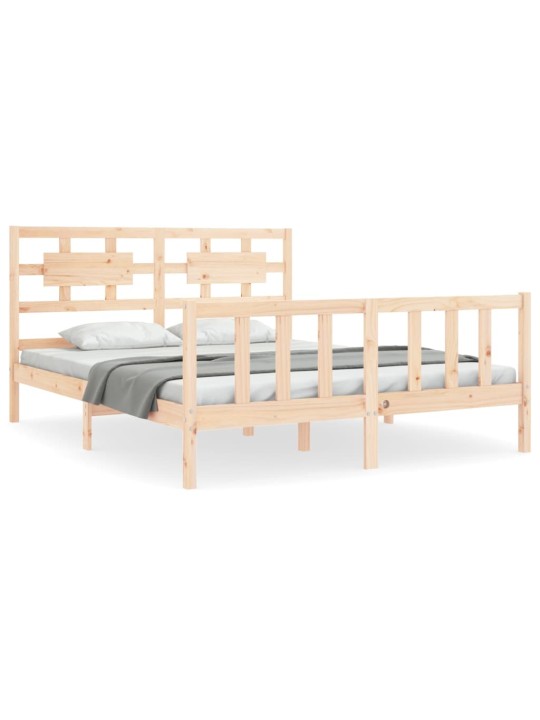 Rám postele s čelem King Size masivní dřevo