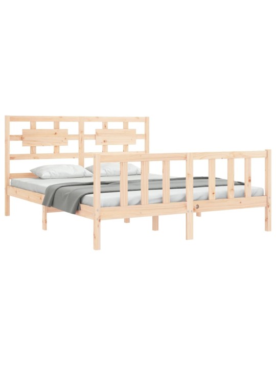Rám postele s čelem King Size masivní dřevo