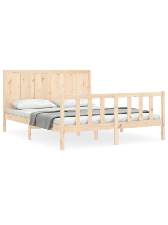 Rám postele s čelem King Size masivní dřevo