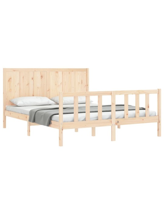 Rám postele s čelem King Size masivní dřevo