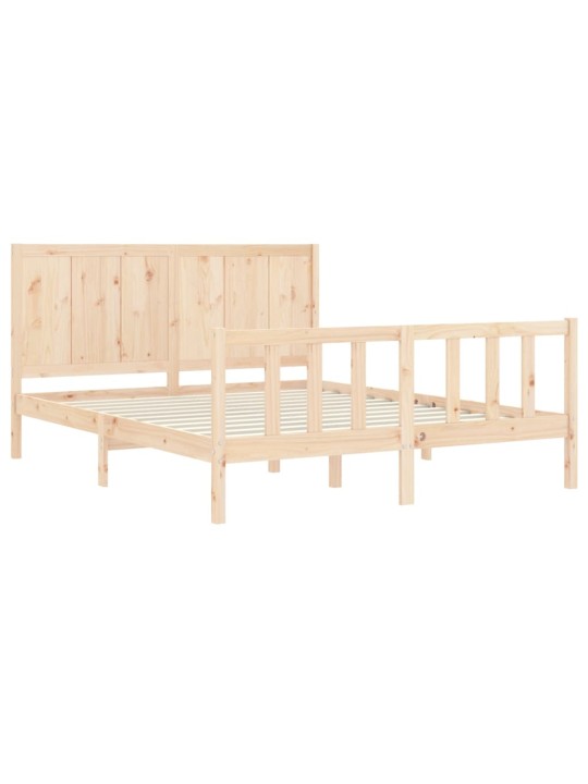 Rám postele s čelem King Size masivní dřevo
