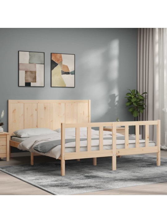 Rám postele s čelem King Size masivní dřevo