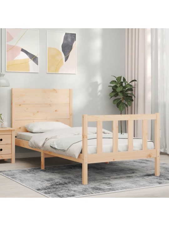 Rám postele s čelem Small Single masivní dřevo