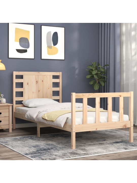 Rám postele s čelem Small Single masivní dřevo