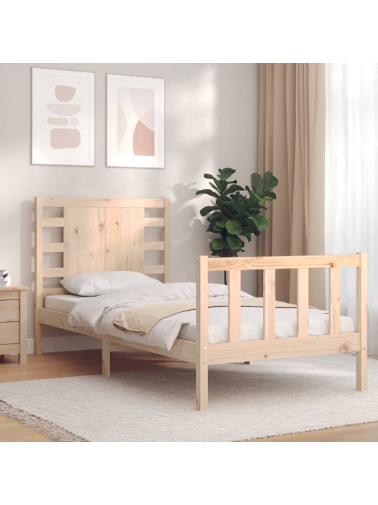 Rám postele s čelem Small Single masivní dřevo