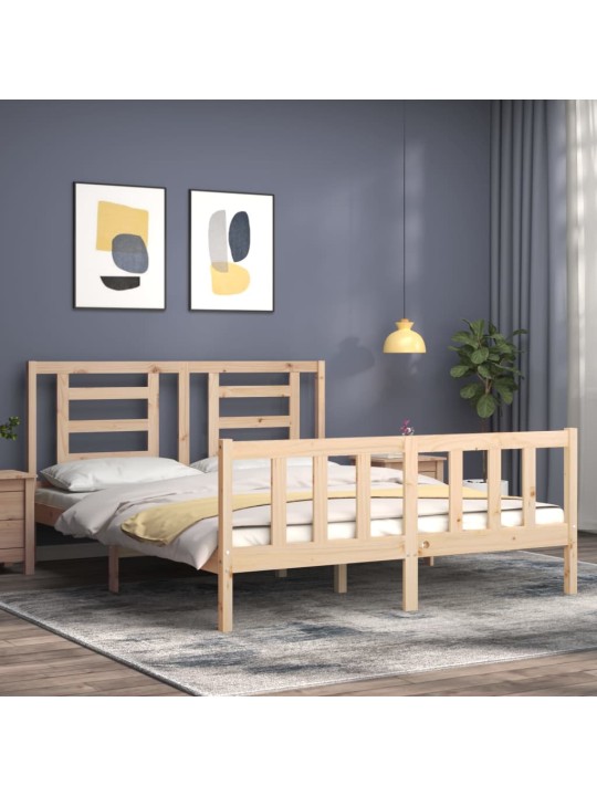 Rám postele s čelem King Size masivní dřevo