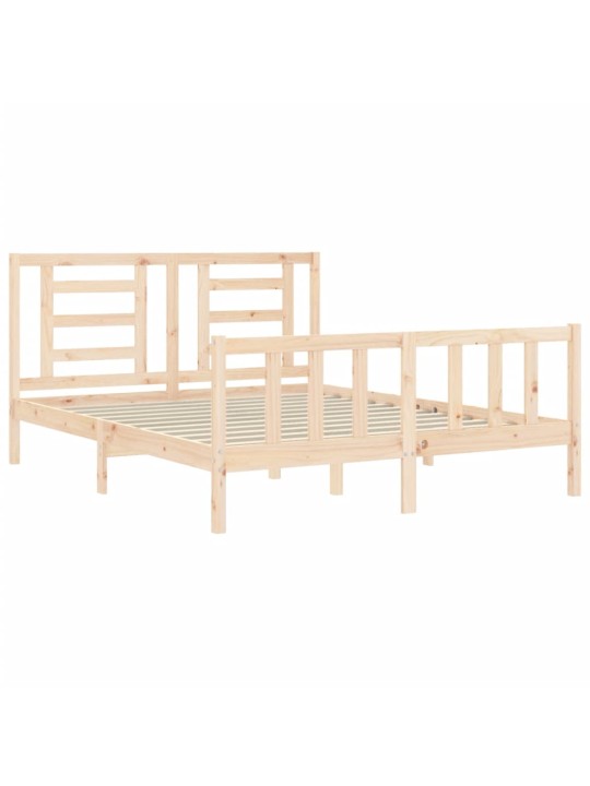 Rám postele s čelem King Size masivní dřevo
