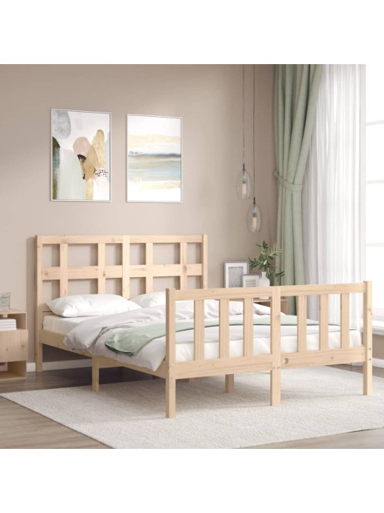 Rám postele s čelem Small Double masivní dřevo
