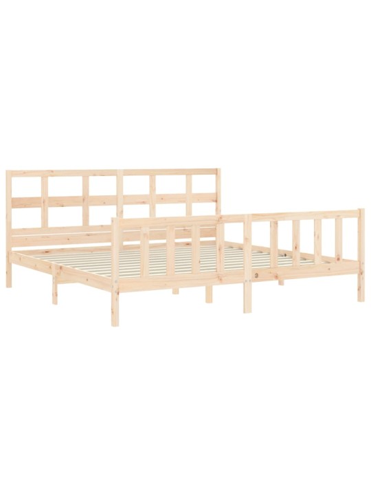 Rám postele s čelem Super King Size masivní dřevo
