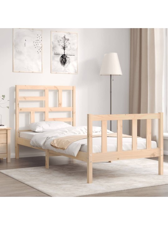 Rám postele s čelem Small Single masivní dřevo
