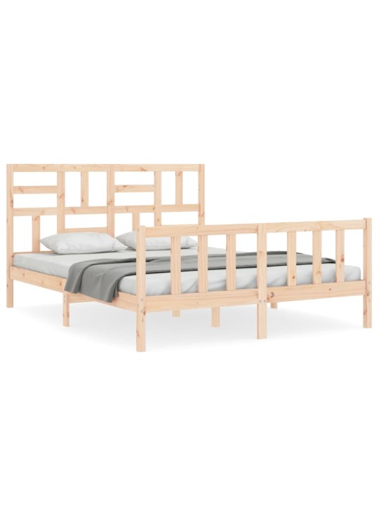 Rám postele s čelem King Size masivní dřevo