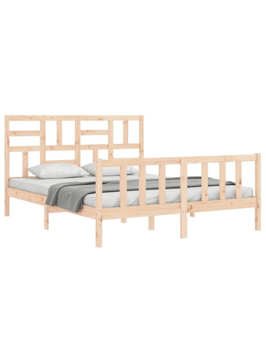 Rám postele s čelem King Size masivní dřevo