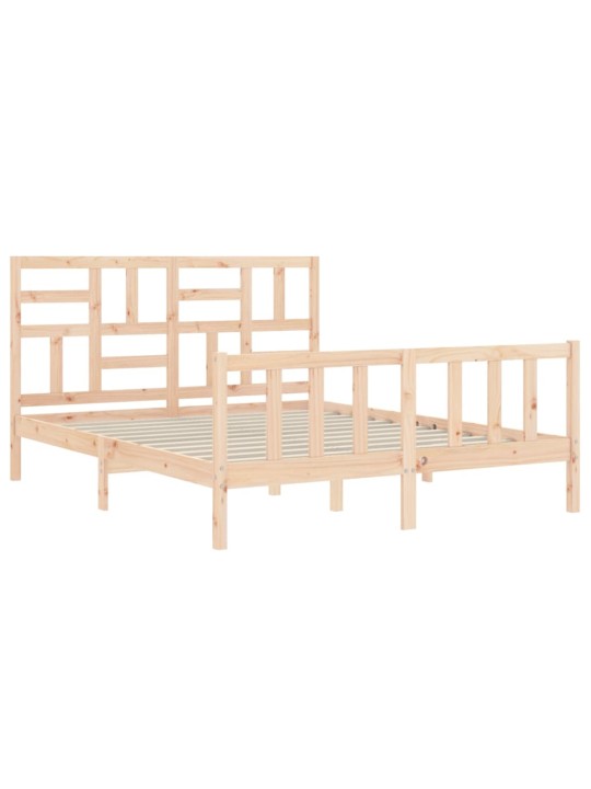 Rám postele s čelem King Size masivní dřevo