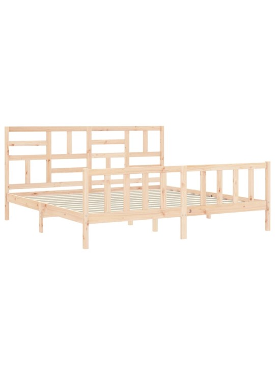 Rám postele s čelem Super King Size masivní dřevo