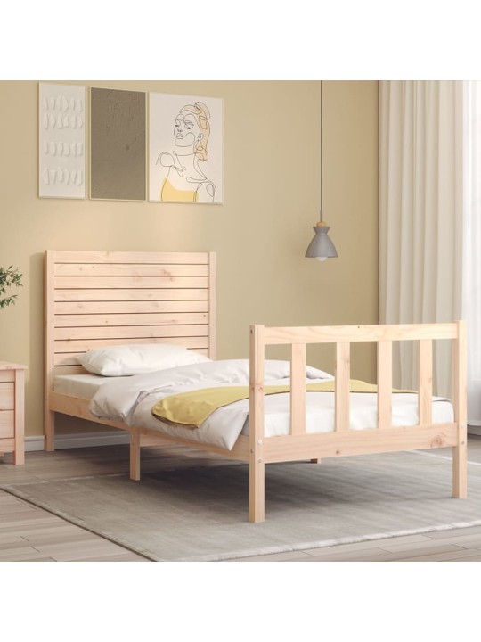 Rám postele s čelem Small Single masivní dřevo