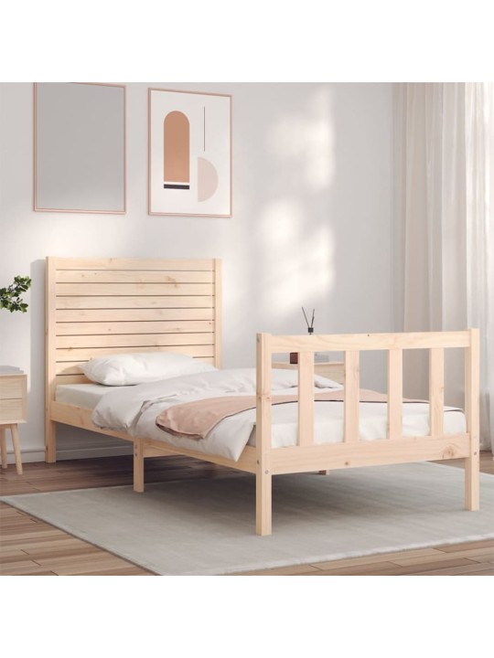 Rám postele s čelem Small Single masivní dřevo
