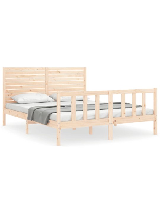 Rám postele s čelem King Size masivní dřevo
