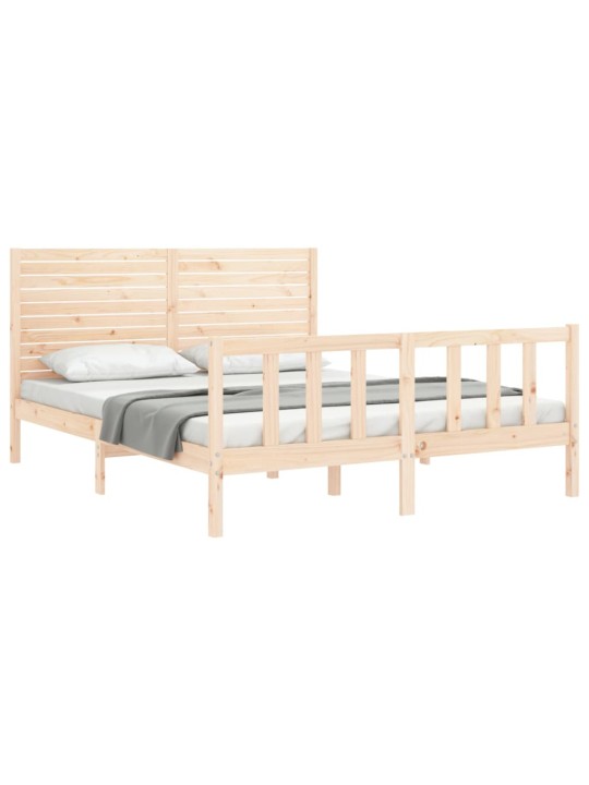 Rám postele s čelem King Size masivní dřevo