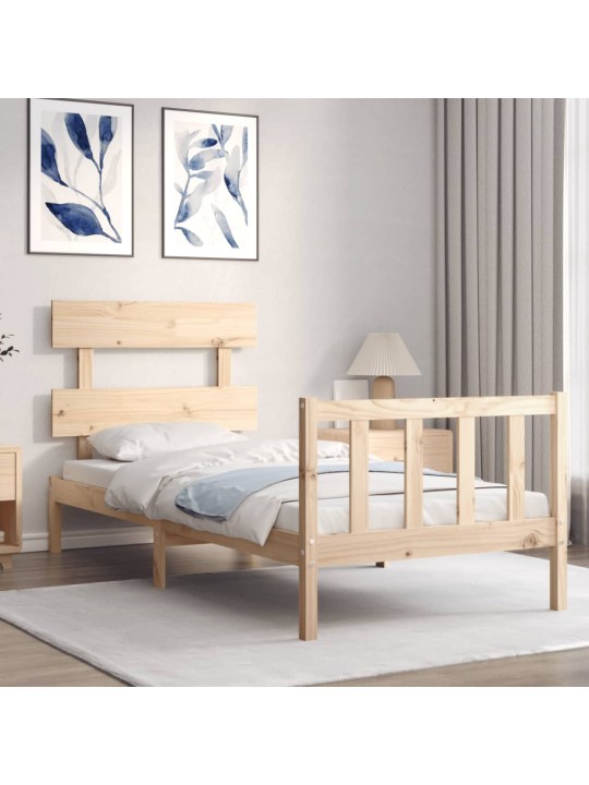 Rám postele s čelem Small Single masivní dřevo