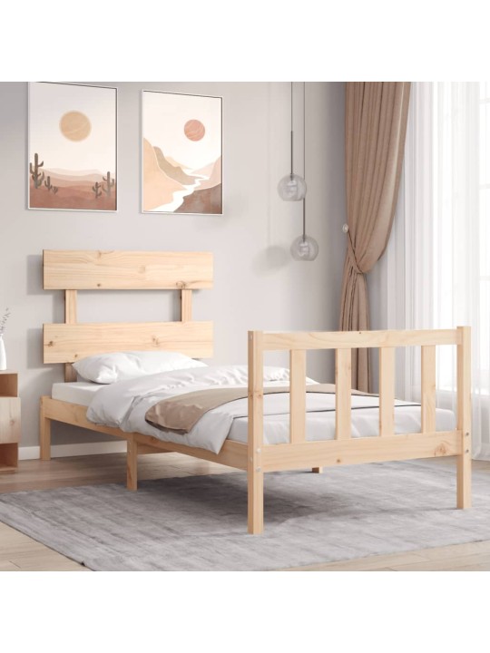 Rám postele s čelem Small Single masivní dřevo
