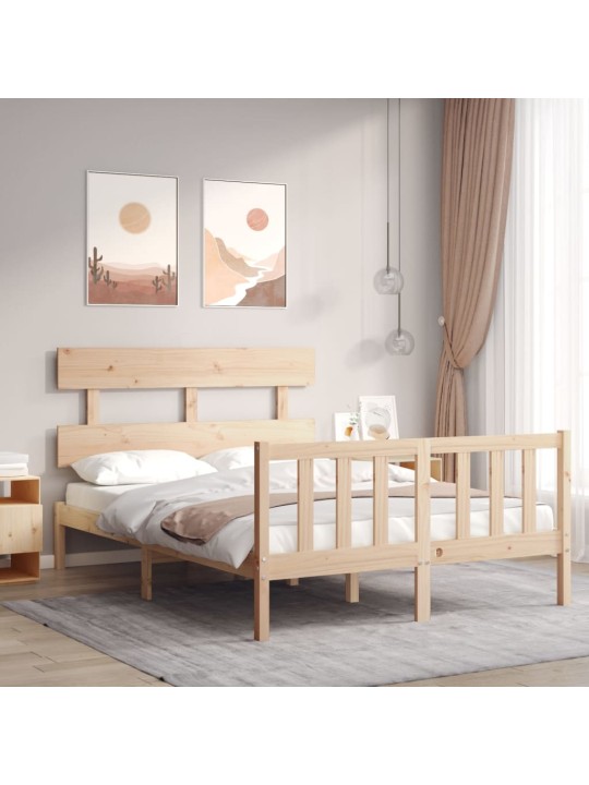 Rám postele s čelem Small Double masivní dřevo