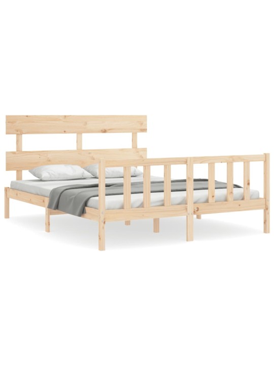 Rám postele s čelem King Size masivní dřevo