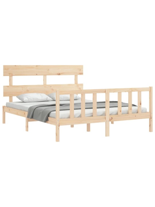 Rám postele s čelem King Size masivní dřevo