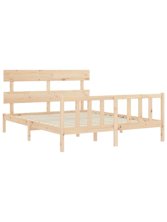 Rám postele s čelem King Size masivní dřevo