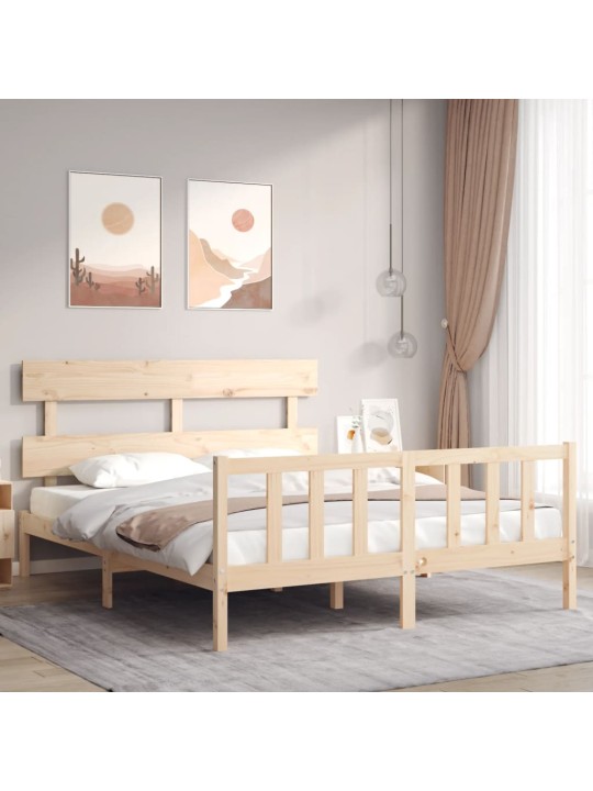 Rám postele s čelem King Size masivní dřevo
